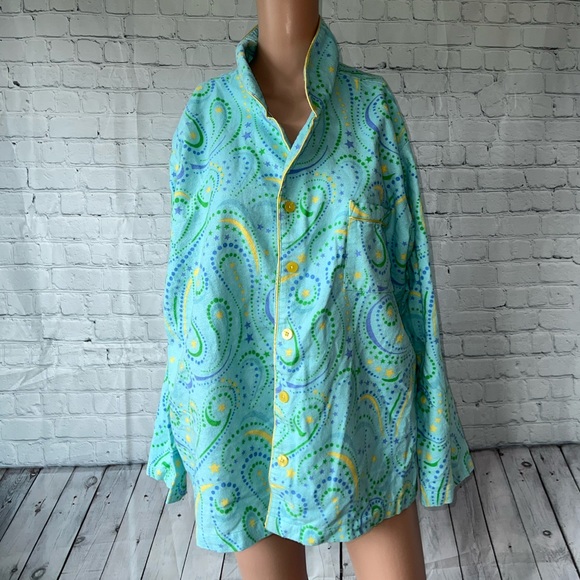 Joe Boxer Tops - Joe Boxer Blue, Yellow & Green Button Down Shirt size XL